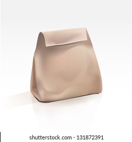 Empty Shopping Bag on White Background