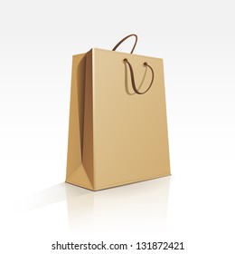 Empty Shopping Bag on White Background