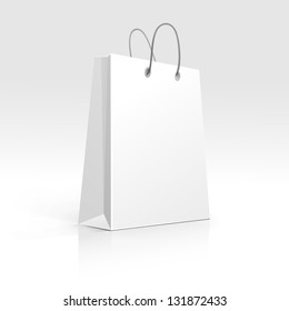 Empty Shopping Bag on White Background