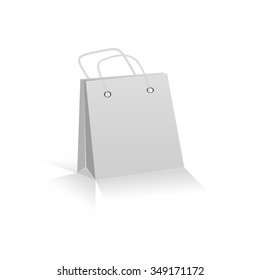 Empty Shopping Bag on White Background