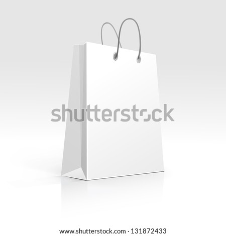 Empty Shopping Bag on White Background