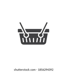 Empty shopping basket vector icon. filled flat sign for mobile concept and web design. Shopping basket glyph icon. Symbol, logo illustration. Vector graphics