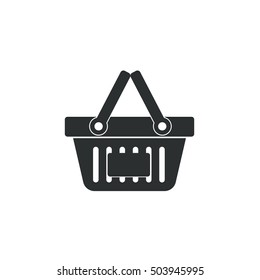 Empty shopping basket - vector icon