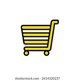 Empty shopping cart icon, representing ecommerce or retail