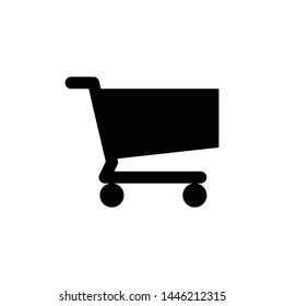 empty shopping cart icon vector. perfect shopping cart symbol. web design and mobile design. white background