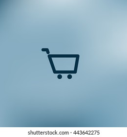 Empty shopping cart vector icon illustration design