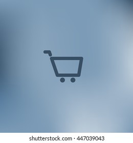 Empty shopping cart vector icon illustration design