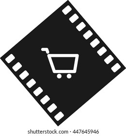 Empty shopping cart vector icon illustration design