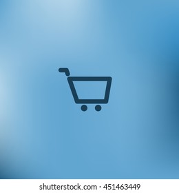 Empty shopping cart vector icon illustration design