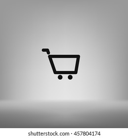 Empty shopping cart vector icon illustration design