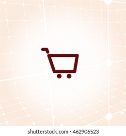 Empty shopping cart vector icon illustration design