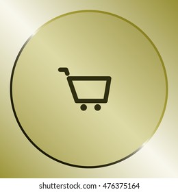 Empty shopping cart vector icon illustration design