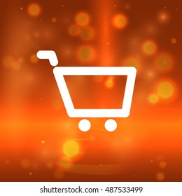 Empty shopping cart vector icon illustration design