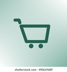 Empty shopping cart vector icon illustration design