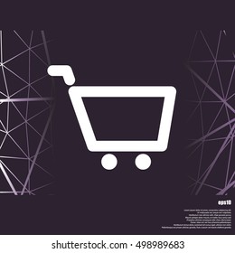 Empty shopping cart vector icon illustration design