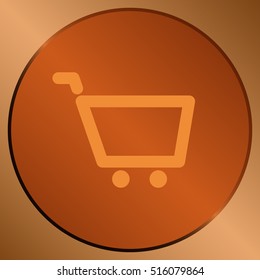 Empty shopping cart vector icon illustration design