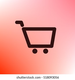 Empty shopping cart vector icon illustration design