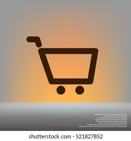 Empty shopping cart vector icon illustration design