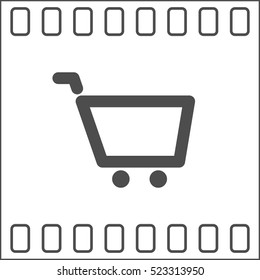 Empty shopping cart vector icon illustration design