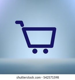 Empty shopping cart vector icon illustration design
