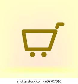 Empty shopping cart vector icon illustration design