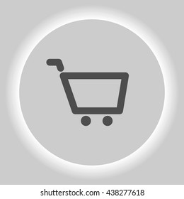 Empty shopping cart vector iconhh illustration design