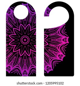 Empty Shopping Discounts Stickers. Template Discount Banners with Mandala Ornament. Vector Illustration.