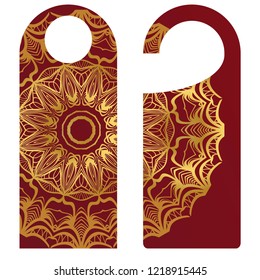 Empty Shopping Discounts Stickers. Template Discount Banners with Mandala Ornament. Vector Illustration.
