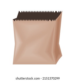 icono de bolsa de papel de compra vacía