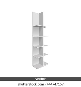 Empty showcase. Illustration isolated on white background. Graphic concept for your design