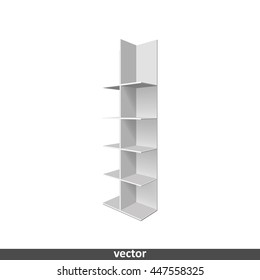 Empty showcase. Illustration isolated on white background. Graphic concept for your design