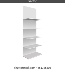 Empty showcase. Illustration isolated on white background. Graphic concept for your design