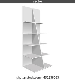 Empty showcase. Illustration isolated on white background. Graphic concept for your design