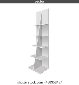 Empty showcase. Illustration isolated on white background. Graphic concept for your design