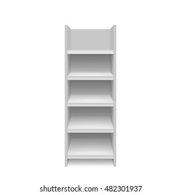 Empty showcase. Illustration isolated on white background. Graphic concept for your design