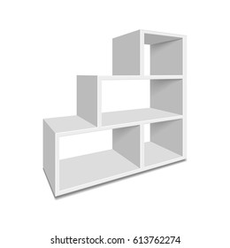 Empty showcase. Illustration isolated on white background. Graphic concept for your design