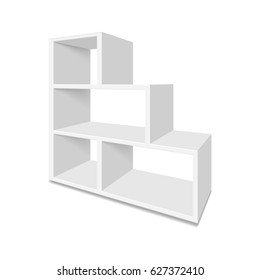 Empty showcase. Illustration isolated on white background. Graphic concept for your design.