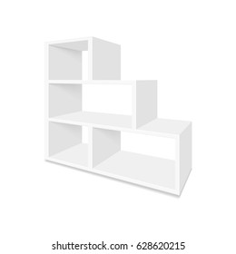 Empty showcase. Illustration isolated on white background. Graphic concept for your design