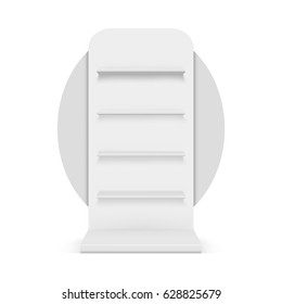 Empty showcase. Illustration isolated on white background. Graphic concept for your design.