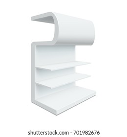 Empty showcase. Illustration isolated on white background. Graphic concept for your design.