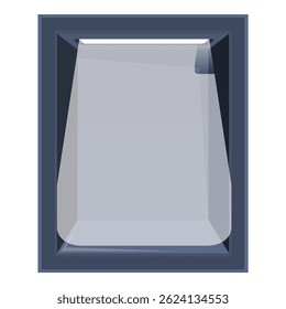 Vitrine vazia com efeito de iluminação, perfeito para exibir produtos ou arte, criando uma apresentação cativante