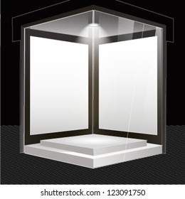 Empty showcase or storefront to place your object. vector design