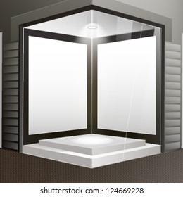 Empty showcase or storefront to place your object. vector design