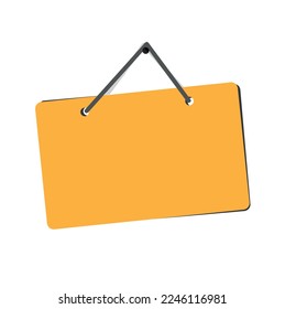 Empty sign on a white background. 
