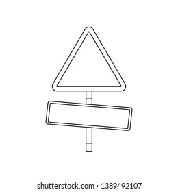 Empty signage colored icon. Element of road signs and junctions for mobile concept and web apps icon. Outline, thin line icon for website design and development, app development