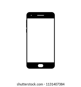 Empty smartphone icon. Cell phone symbol. Mobile gadget, PDA template