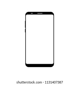 Empty smartphone icon. Cell phone symbol. Mobile gadget, PDA template