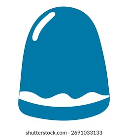 Empty snow globe isolated on transparent. Hand drawn flat vector illustration. Traditional Christmas, New Year, seasonal design element, holiday clip art