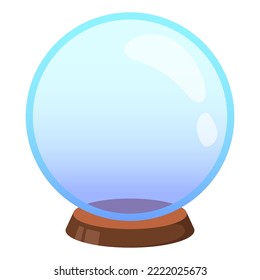 Nieve vacía globo. Balón mágico. Ilustración vectorial aislada en fondo blanco.