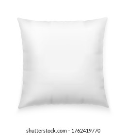 Empty soft pillow on a white background. Vector illustration